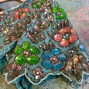 90s Tiffany Blue Spring Floral Dress